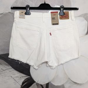 Levi's 501 High Rise Womens Denim Frayed Hem Shorts - Whiteboard Size 31 Nwt ❤️